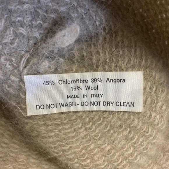 Soft Fedora Angora Wool Tan Hat / Women’s /  7” Diameter - Made In Italy - Picture 4 of 4